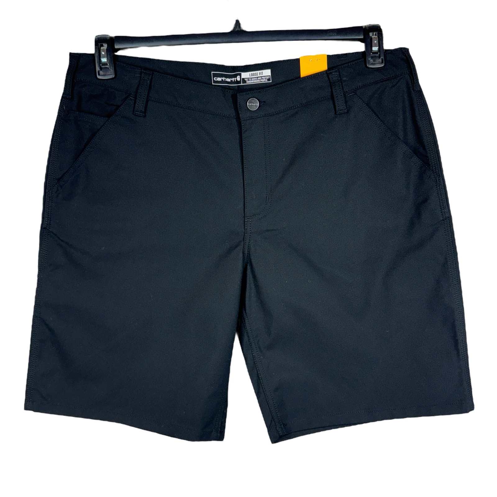 Carhartt Sz 18 Canvas Work Shorts Rugged Flex Loose Fit Pockets High-Rise Black